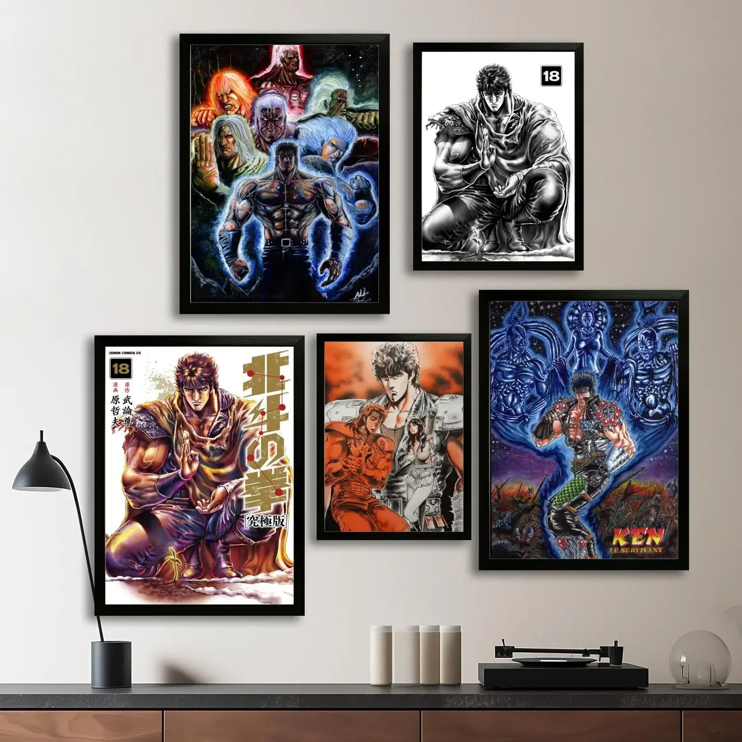 hokuto no ken Canvas Art Poster and Wall Art Picture Print, Modern Family Bedroom Decor Posters,Decorative painting