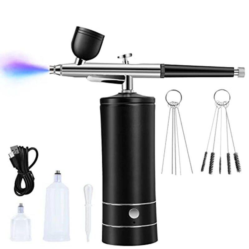 

1 SET Airbrush Kit Rechargeable Cordless Airbrush Compressor 30PSI High Pressure Portable Handheld Airbrush Gun Airbrush Set