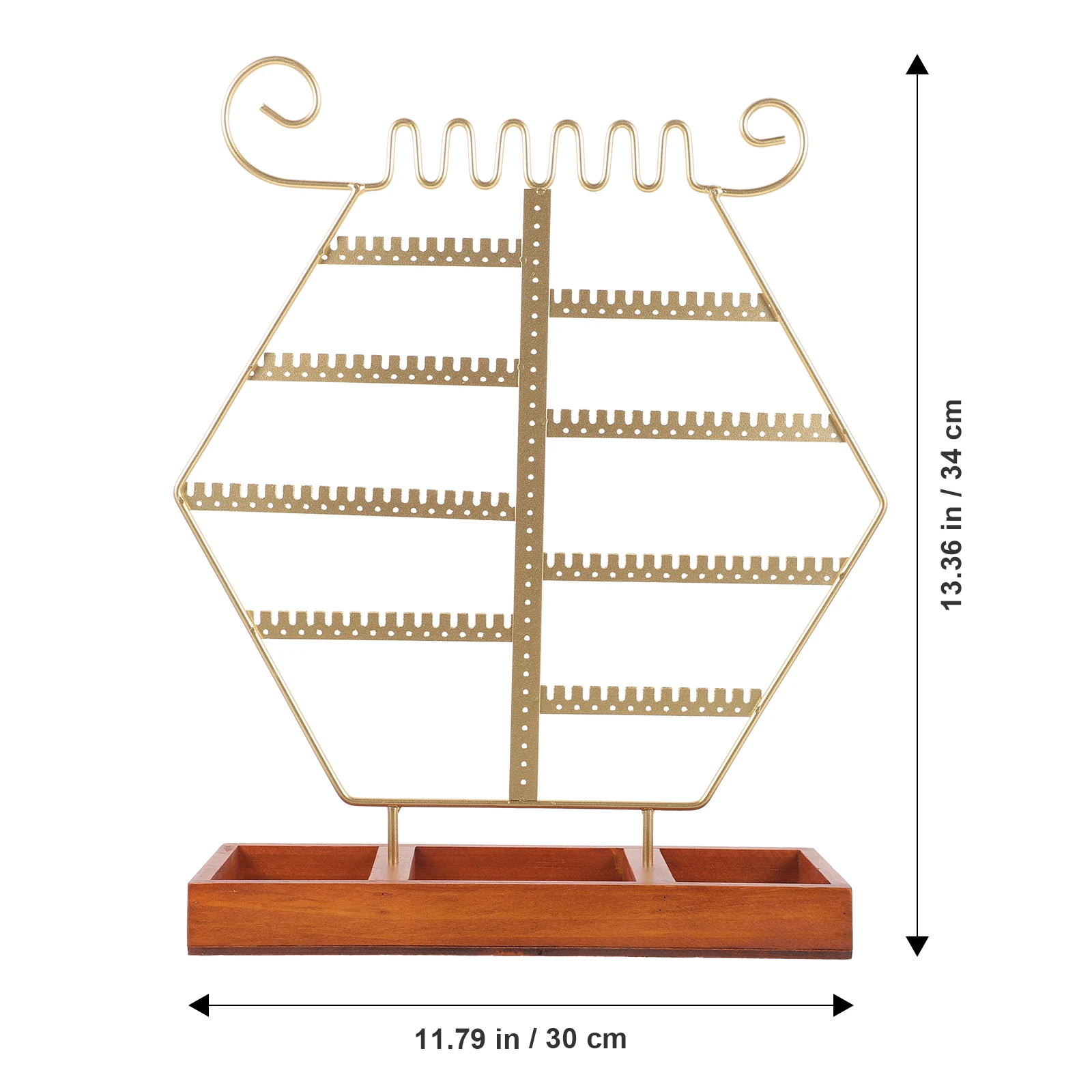 

Earring Display Hexagonal Jewelry Earring Display ganizer Creative Necklace Holder Desktop Storage Rack For Selling