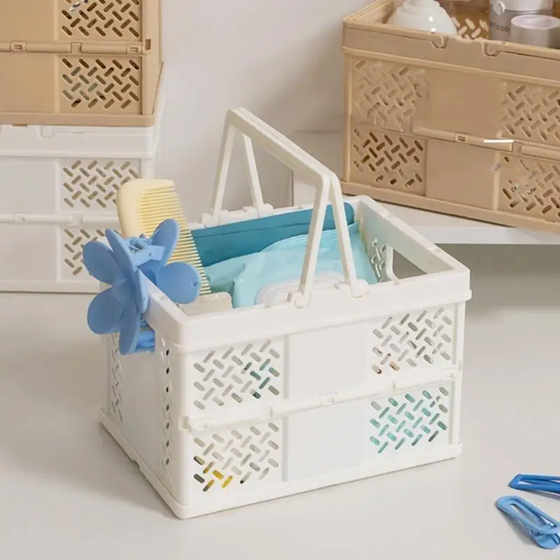 Y5LB Folding Storage Basket Stacking Desktop for Case for Makeup Storage Bo