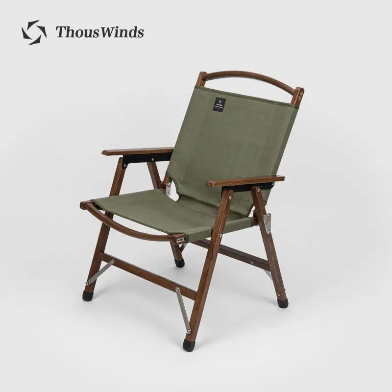 Thous Winds Solid Wood Camping Chair Outdoor Folding Kermit Chair  Travel Portable Emotional Picnic Camping Supplies Equipment