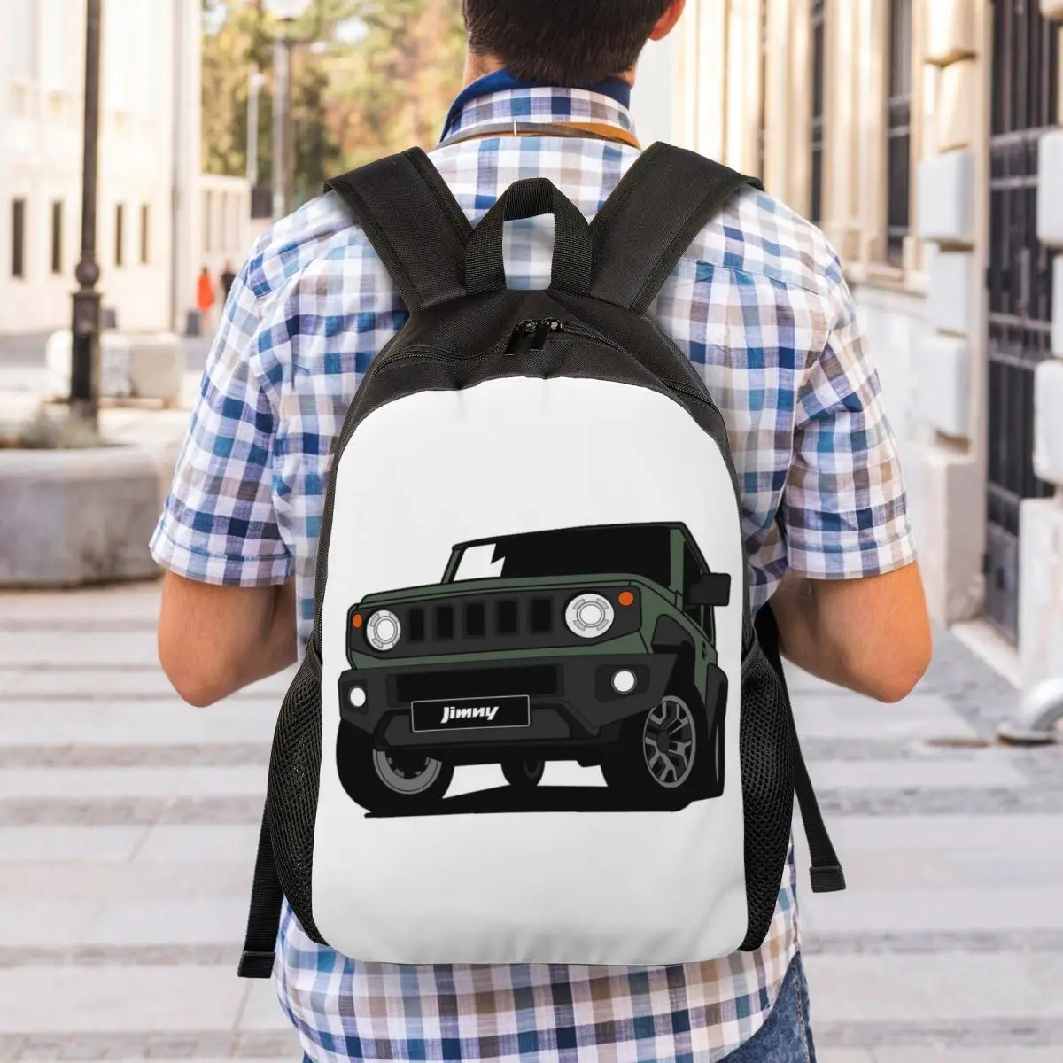 Mochila verde Jimny para estudiantes, mochila escolar, senderismo, viaje, mochila para hombres y mujeres, mochila de moda, bolsos de hombro