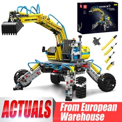 Mould King 17060 Technical Car Building Block The Remote Control Pneumatic All-Terrain Excavator Truck Model Kids Christmas Gift