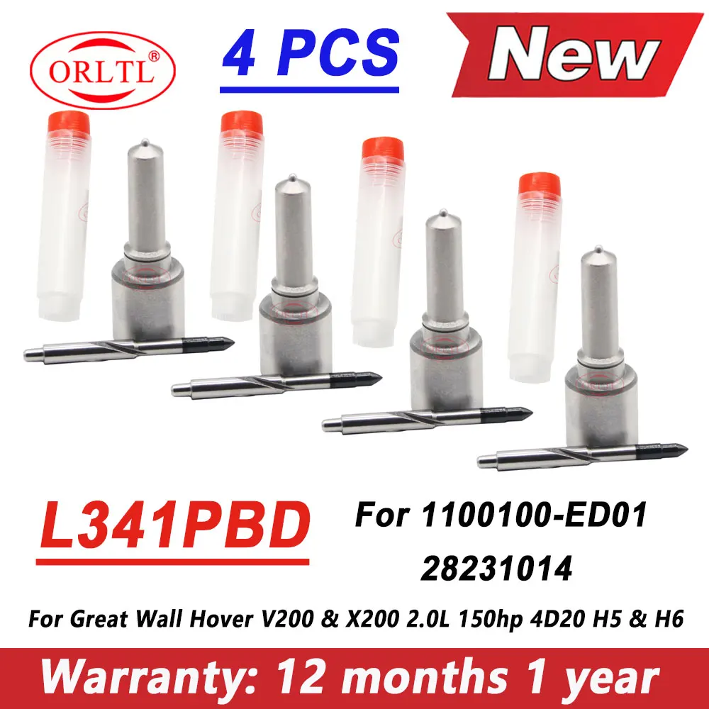 

4 шт. новый дизельный инжектор L341PRD 28231014, форсунка L341PBD, топливная форсунка G341 для Great Wall Hover H5 H6 1100100ED01