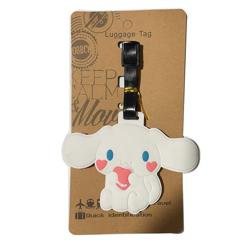 Sanrio Kuromi Luggage Tag My Melody Kawaii Anime Cute Travel Boarding Box Bag Identification Plate Luggage Recognition Card Gift