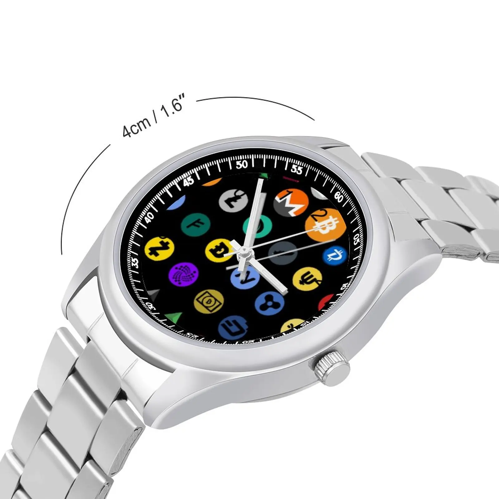 Bitcoin Crypto Quartz Watch Virtual Currency Steel Design Wrist Watch Teens Travel Cute Wholesale Wristwatch