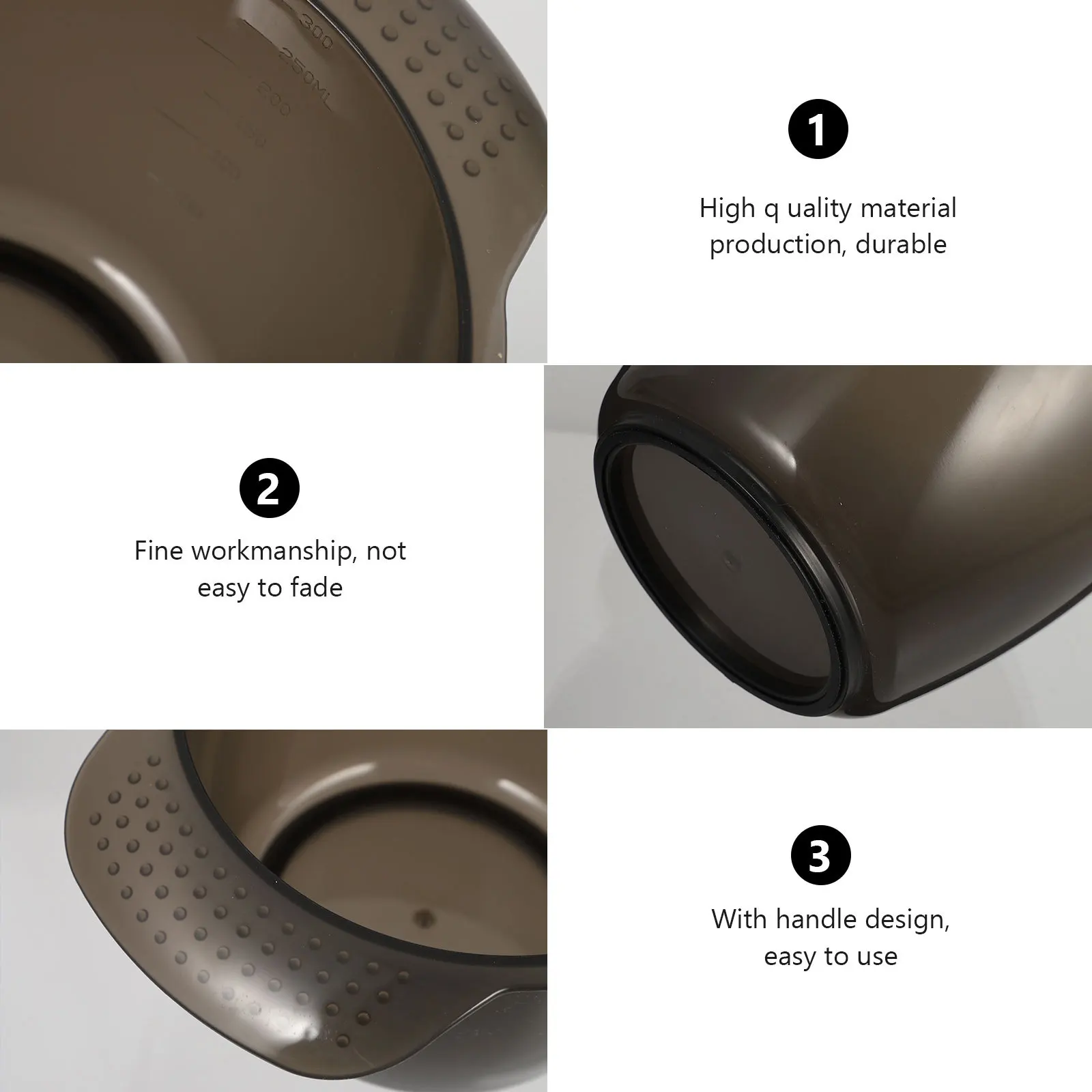 

2Pcs Hair Color Bowl Plastic Durable Stirring Mixing Tool for Salon Home Hair Dye Tinting Supplies Mixing Bowl