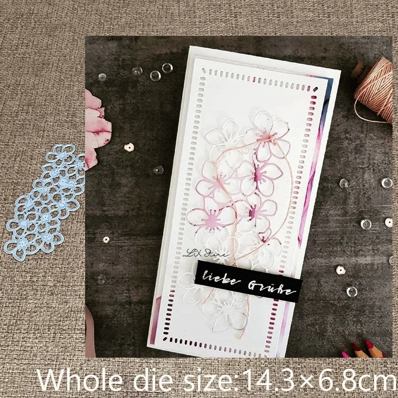 

XLDesign Craft Metal stencil mold Cutting Dies Flower strip frame scrapbook die cuts Album Paper Card Craft Embossing