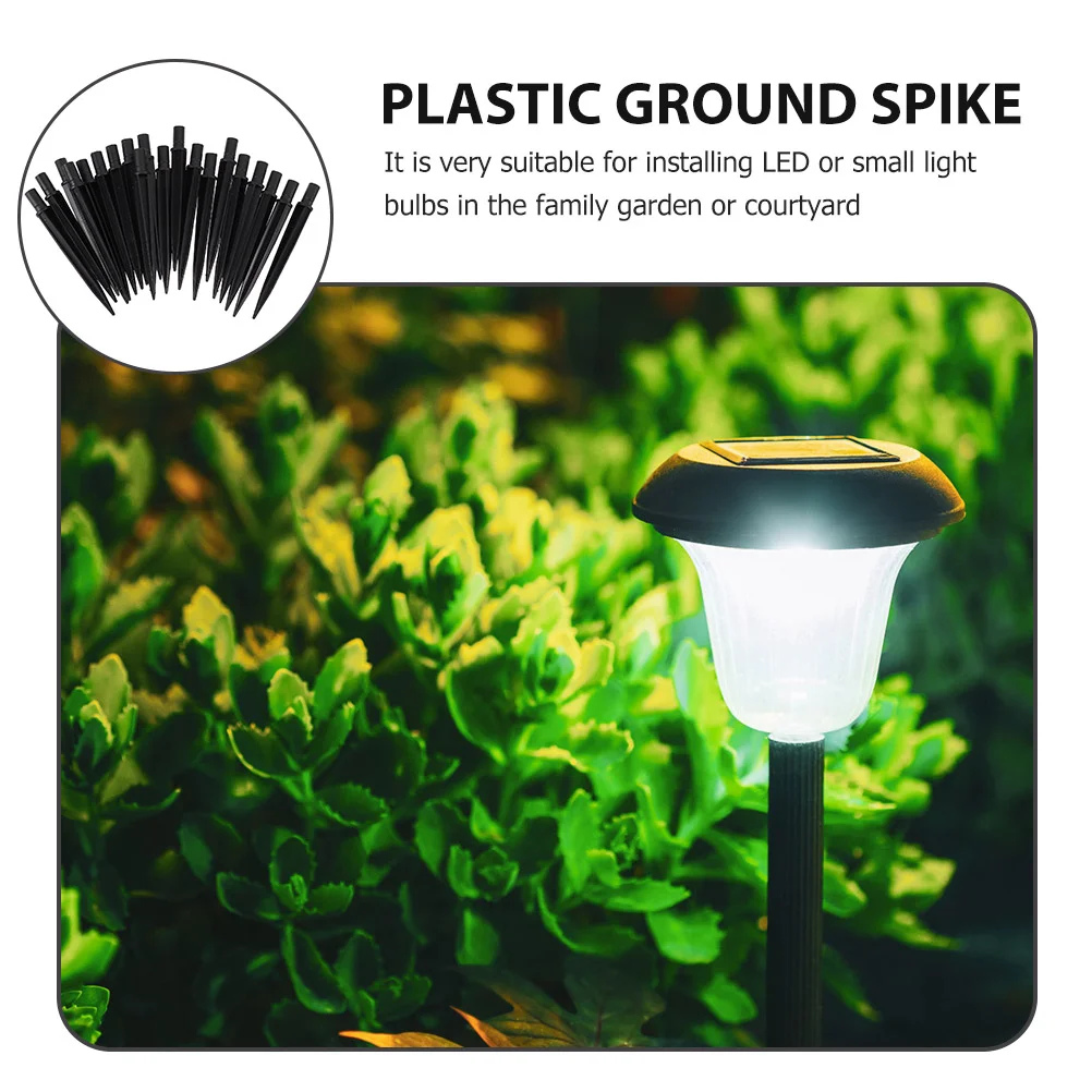 Ground Plug Light Stakes Plastic Spikes Garden Accessory Lawn Lamp Landscape Lights
