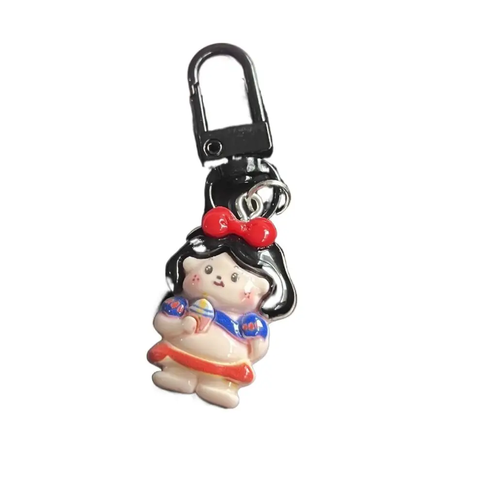 

Милый брелок для ключей в виде пухлой девочки, креативный мультяшный брелок из смолы, маленький металлический брелок-ключница, чехол для наушников