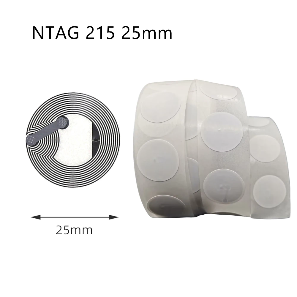 100 Stück 50 Stück 10 Stück Ntag213 Ntag215 NFC-Tags NFC-Aufkleber 13,56 MHz 540 Bytes RFID-NFC-Tag-Aufkleber Klebeetiketten für NFC-Telefone – Detail 2
