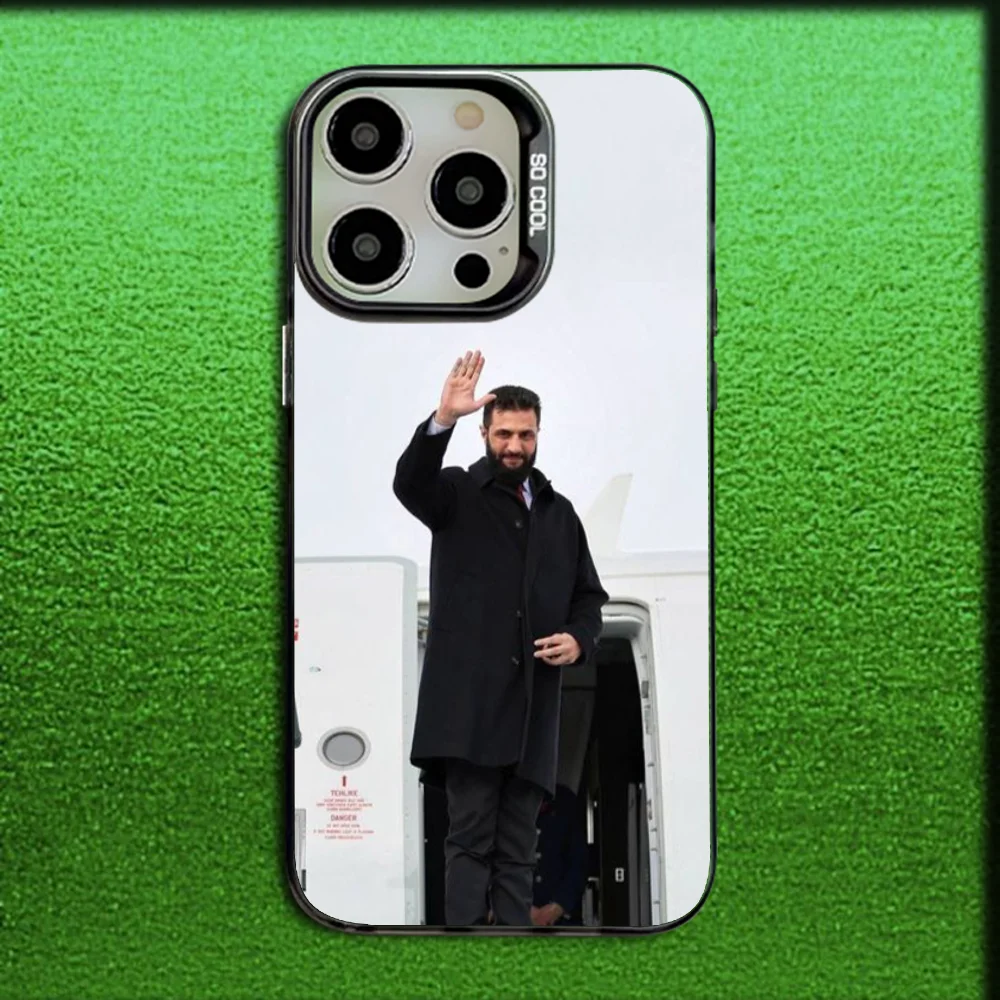 Ahmed al-Sharaa Syrian Syria Flag Phone Case For iPhone 16,15,14,13,12,11,Mini,Pro,MAX Gray Matte Silicone Black Cover - Image 2
