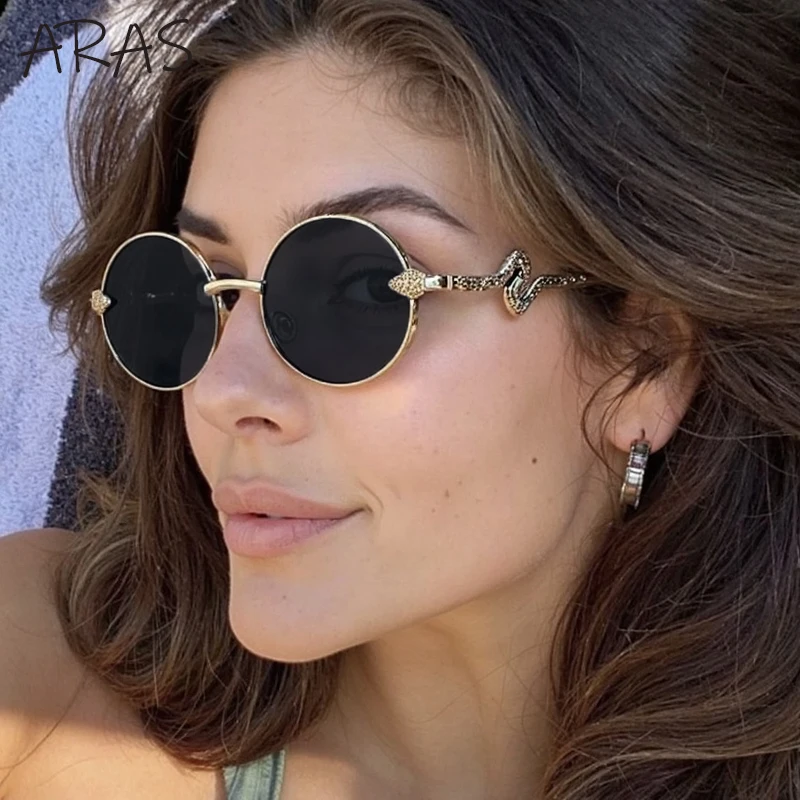 

Trendy Oval Sunglasses Women 2025 Luxury Brand Vintage Punk Snake Sun Glasses UV400 Outdoor Eyewear For Lady Metal Frame Shades