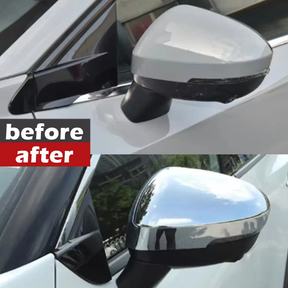 For Mitsubishi Outlander 2022 ABS Car Rearview Side Mirror Cover Wing Cap Exterior Door Housing Shell Trim Adhesive Sticker view 2