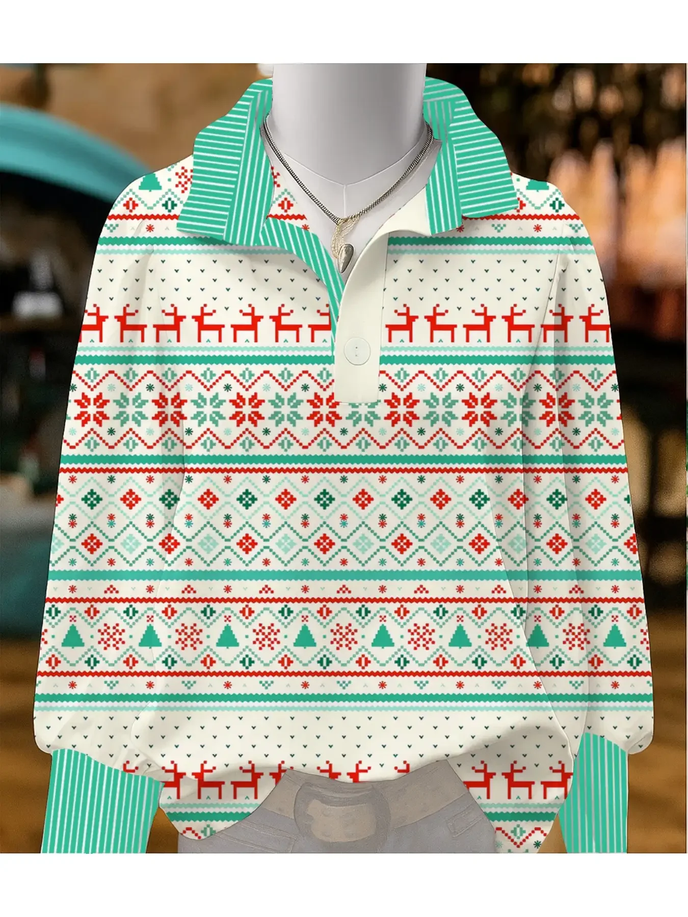 Ladies' elegant long sleeved shirt with stand up collar, Leisure elegance, combined with a sense of vitality