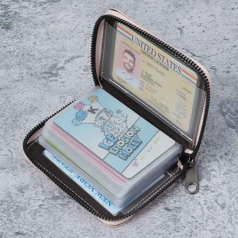 New European and American card bag for women with multiple card slots, driver's license card holder, zero wallet, large capacity