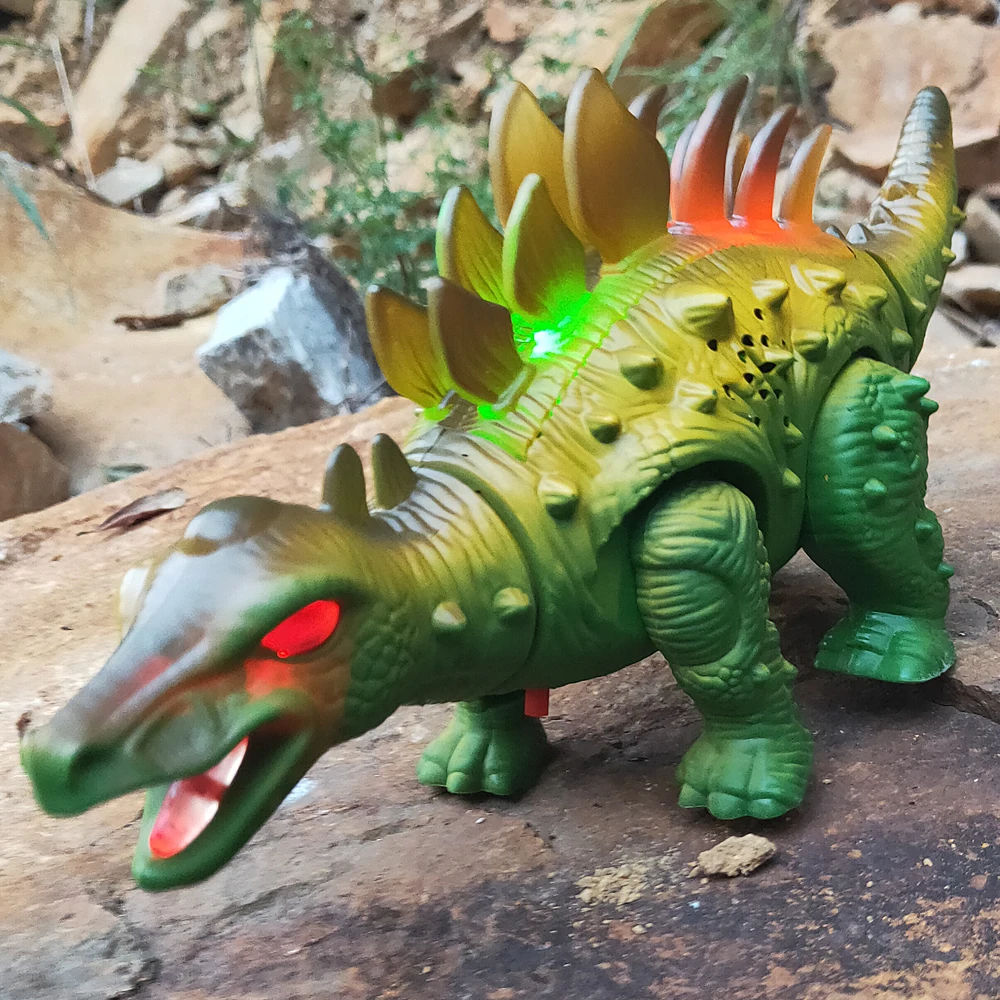 Dinozaury zabawki Triceratops Model Walking dinozaur elektryczna interaktywna kolekcja Model zwierzęcia zabawki dla dzieci prezenty urodzinowe