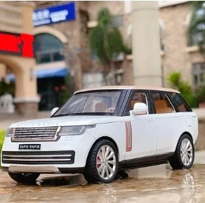 

1: 24 Range Rover alloy car model, echo sound and light toy, off-road vehicle, collectible gift decoration