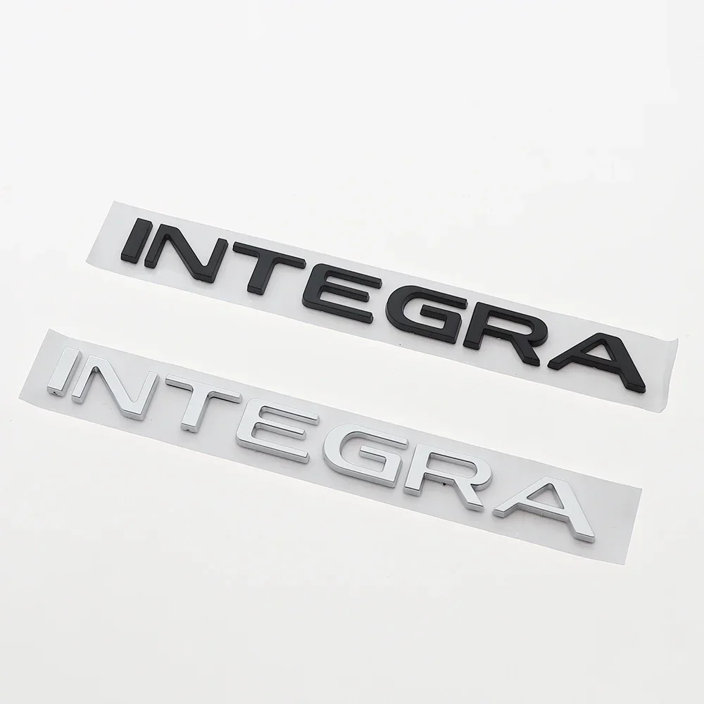 1PC 3D INTEGRA Car Letter Logo Sticker For Honda Tail Bumper Badge Auto Rear Trunk Emblem Decals Accessories Styling