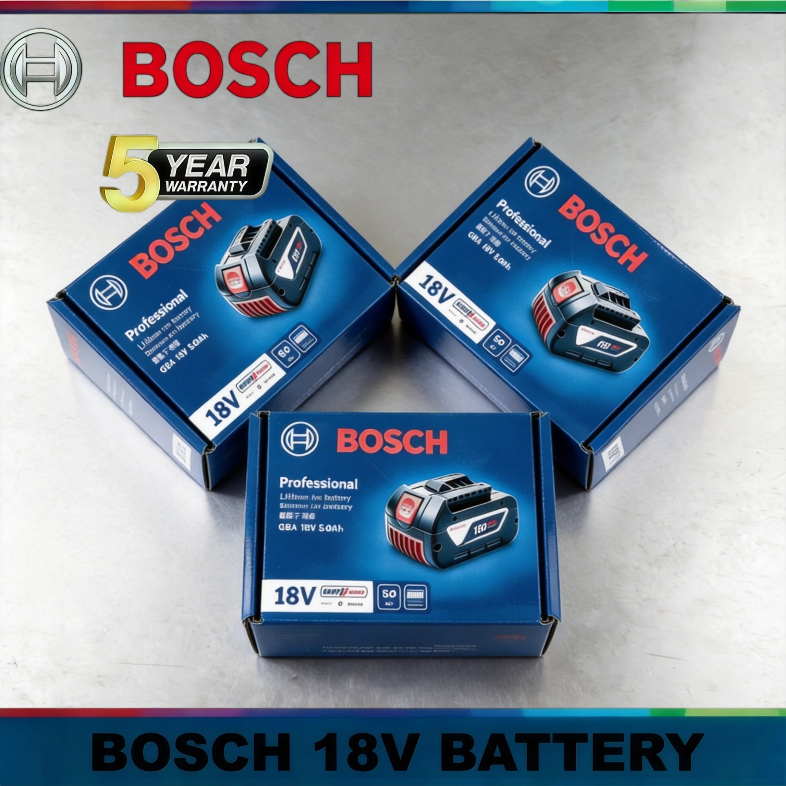 100% Origineel Bosch 18V Batterij 6000mAh, Draadloos Gereedschap Accu BAT609 BAT618 GBA18V80 Li-IonBattery