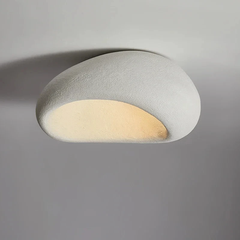 Nordic wabi sabi led luz de teto moderna lâmpada do quarto estilo creme lustres designer criativo decoração casa quarto lustre luminária