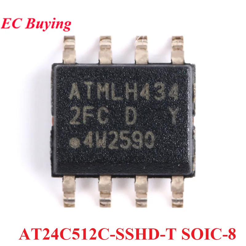 10PCS AT24C01 AT24C02 AT24C04 AT24C08 AT24C16 AT24C32 AT24C64 AT24C128 AT24C256 AT24C512 SOIC-8 EEPROM Serial Memory Storage