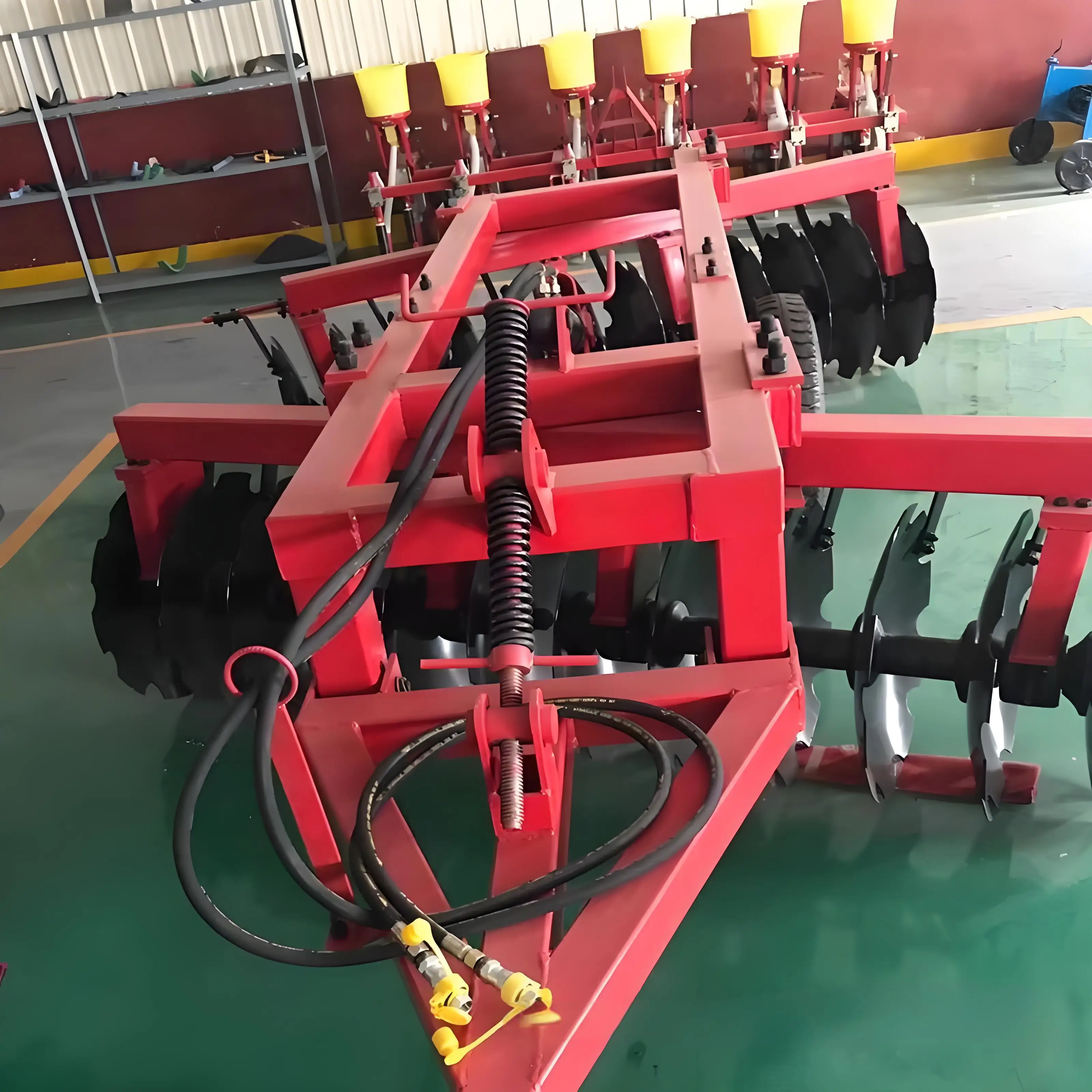 الثقيلة 1BZ 2.5 محراث القرص المعلق 24-Blade Tillage Harrow جرار سحب القرص محرك مسلفي ككون الأساسية