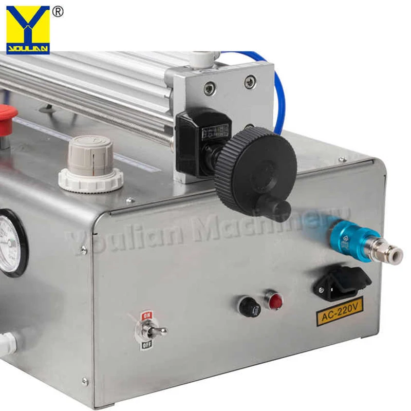 G1WYD Полуавтоматическая пневматическая настольная машина для розлива жидкостей с одной головкой для жидких бутылок, напитков, сока, масла, шампуня, стеклянного пакета