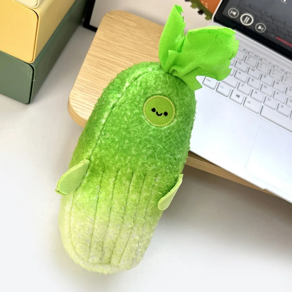 

Korean Style Broccoli Garlic Pen Bag Large Capacity Desktop Storage Vegetable Stationery Bag Aesthetic Ins Style