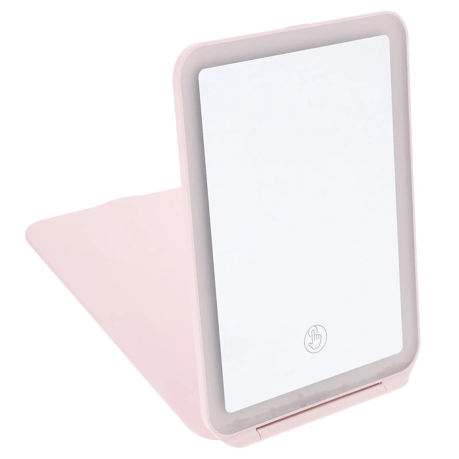 Foldable USB Charging LED Makeup Mirror with Bright Adjustable Light for Precision Eyeliner Eyebrows Application Home Bedroom