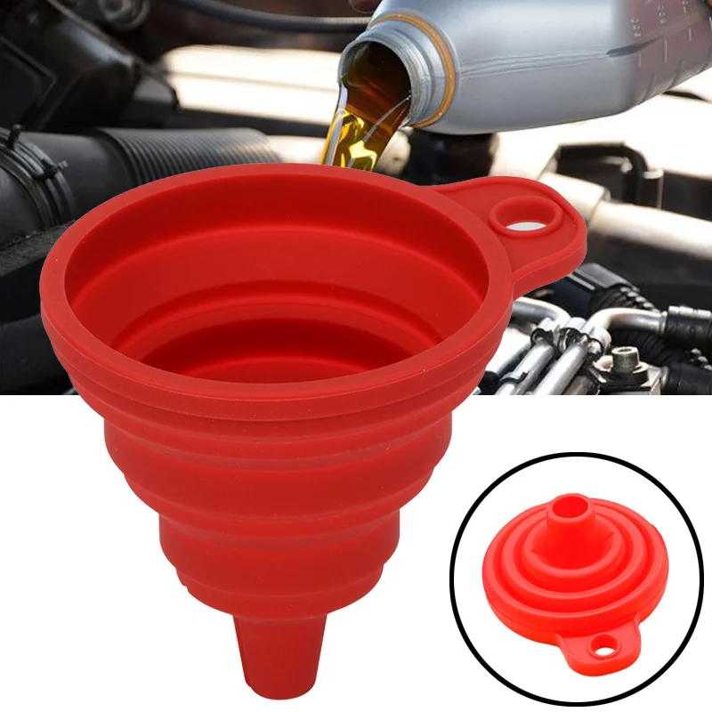 Collapsible Silicone Car Engine Funnel for Toyota Vanguard Previa Estima RAV4 Alphard Vellfire Cover Remote 3 Button Keyl