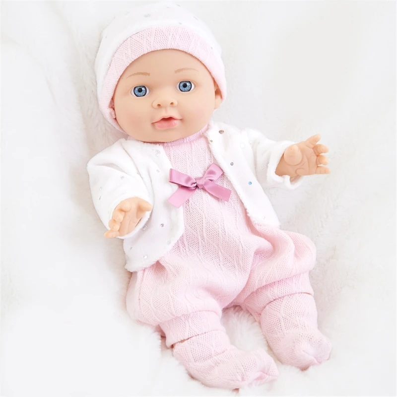 F1CB Lifelikes Soft Baby with Sleepwears and Hat Decoration for Children Over