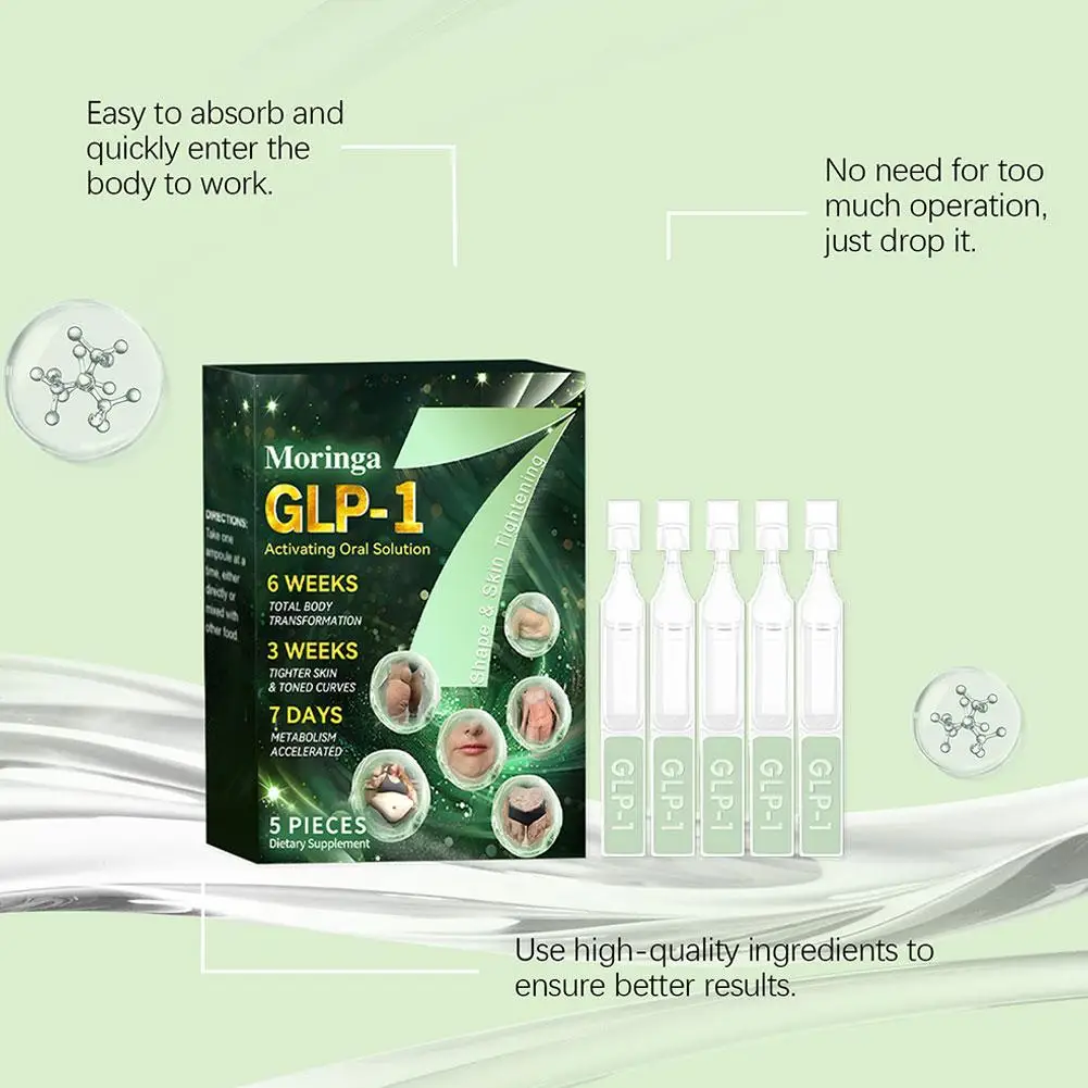 Krople GLP-1 Moringa Lipolysis wspierają metabolizm, równowagę, poziom cukru we krwi, pomagają kształtować sylwetkę, naturalny ziołowy suplement do codziennej pielęgnacji.