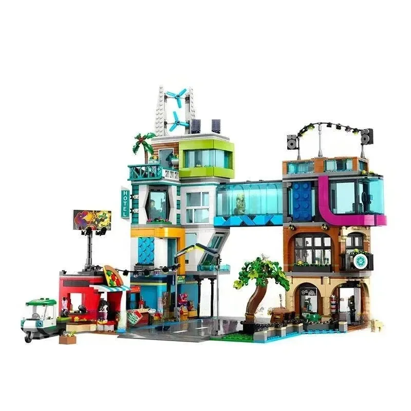 

New City Architecture Series Street Scene House Series Modern Metropolis Boy Puzzle Assembly Building Blocks Toy Gift 2010 pcs