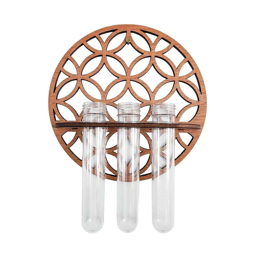 Minimalist Style Wall Mounted Plant Holder Plastic Tube Space Saving Hydroponic Plant Holder Green Plant Display Rack