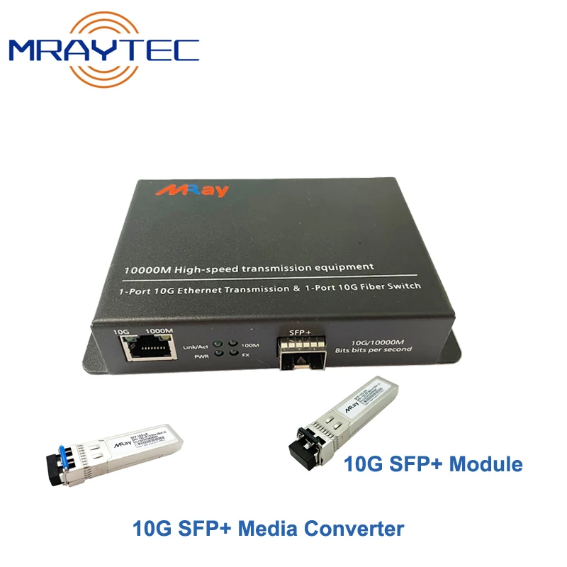 Conversor SFP + dos meios 10G ao transceptor da fibra ótica RJ45 com 10G-SFP-T, módulo 10G-SFP-SR/LR SFP