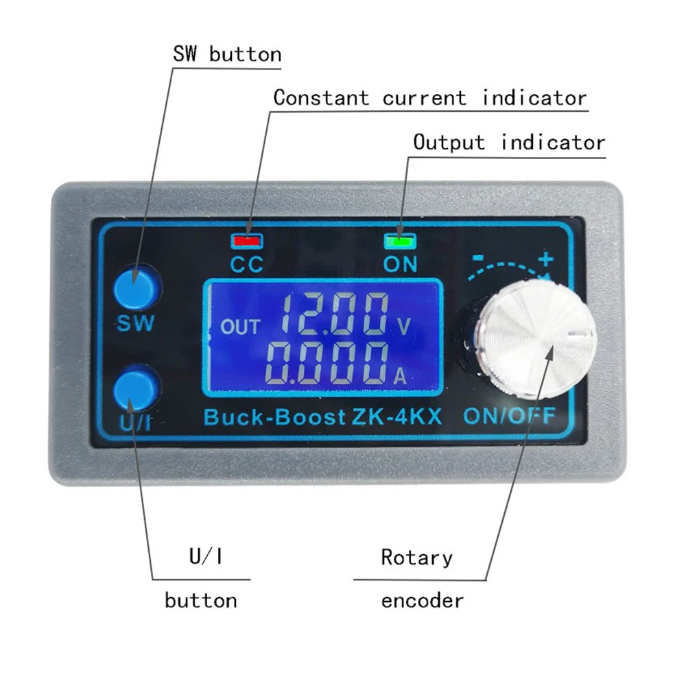 DC Power Module 0.5-30V 4A 5V 6V 12V 24V Buck Boost Converter CC CV Adjustable Regulated laboratory Power Supply