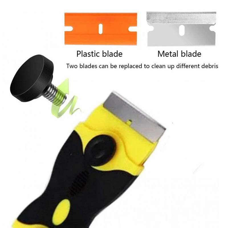 31-Piece Scraper Set Kit With 20 Plastic And 10 Metal Blades Scraper Cleaning Tools