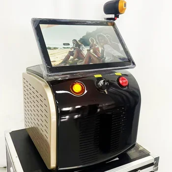 除去機レーザー体毛ダイオードアイスポータブル 808 755 プロフェッショナルチタンアレキサンドライトデバイス 4 波 IPL 女性