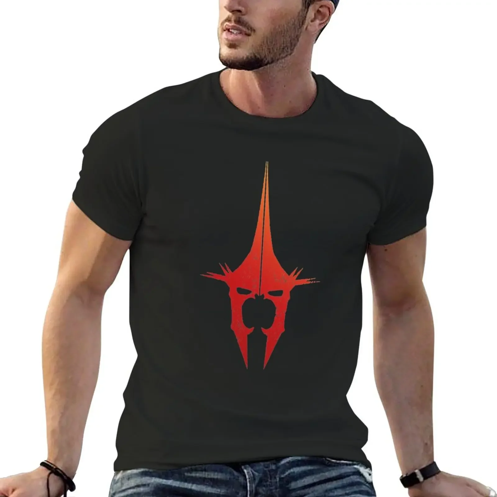 New The Witch King Red Orange Print T-Shirt summer clothes graphic shirts shirts graphic tee men