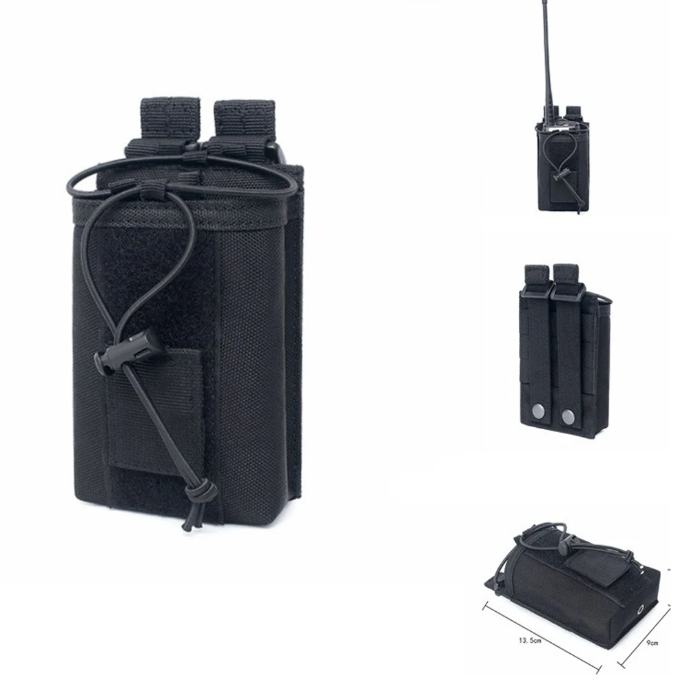 Outdoor Vest Molle Radio Pouch Small Intercom Walkie Talkie Bag Mobile Phone Waist Pouch Bag