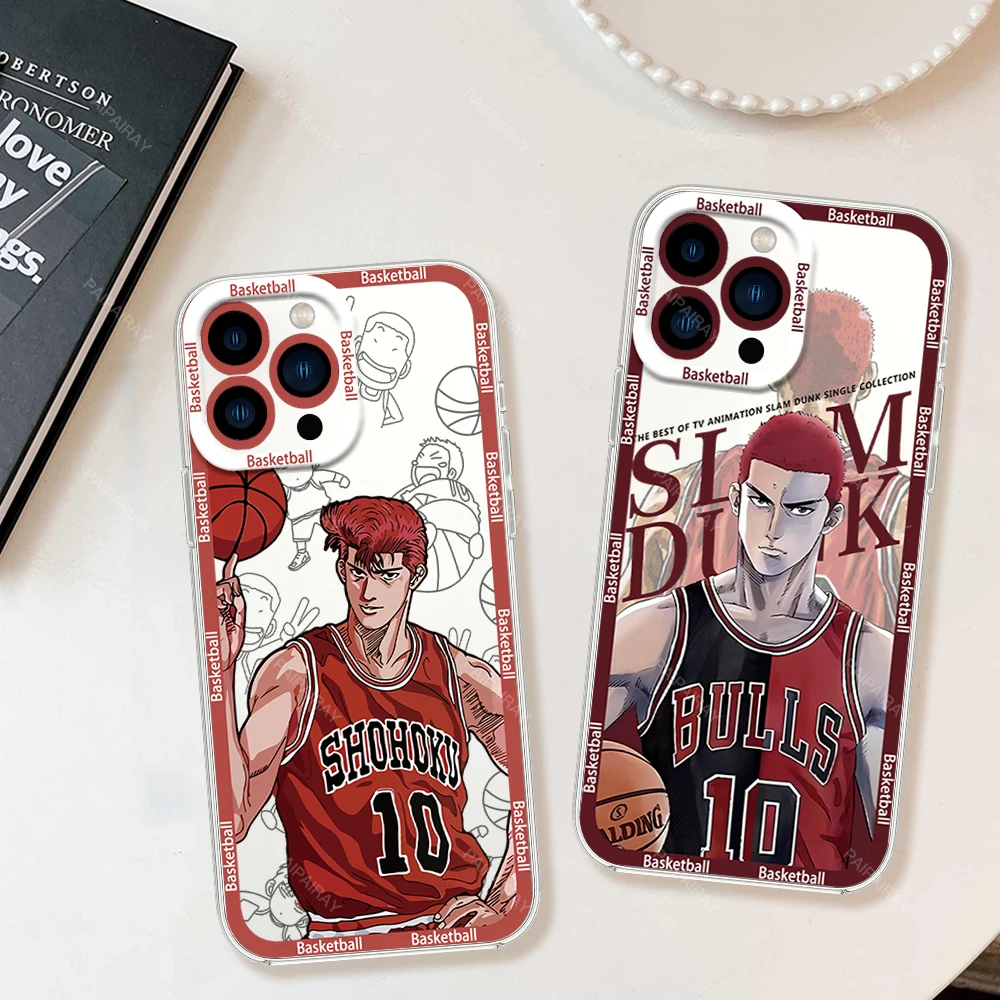 Bilibili S-Slam D-Dun Phone Case for iPhone 12 11 13 14 15 16 Max Pro Plus Transparent Bezel Cover