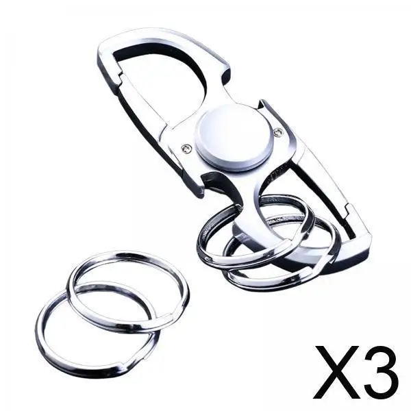 

Stylish Metal Fidget Toy Keychain Anti Rust Bottle Opener Keyring for Men Car Bag Ornament