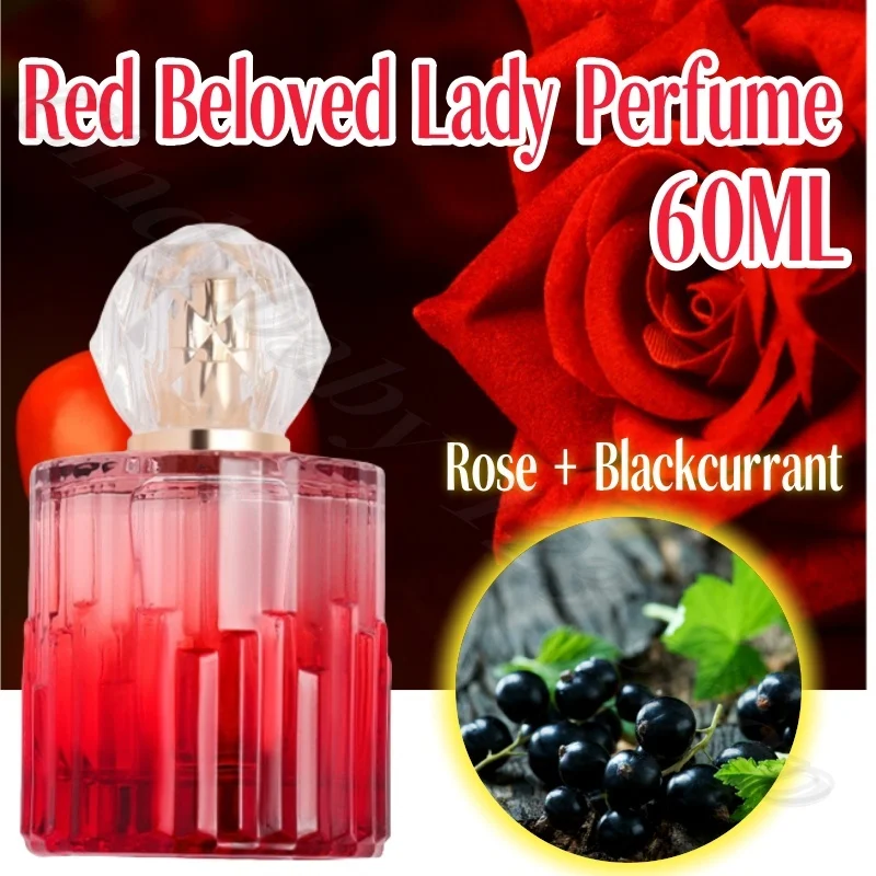 

Red Love Women's Perfume Rose + Blackcurrant Flower and Fruit Flavor Fresh Lasting Eau De Toilette 60ml