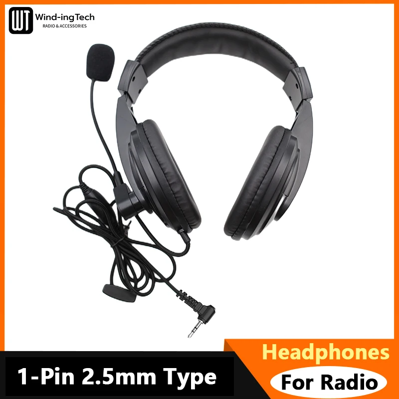 Overhead Headset T60 T80 Walkie Talkie 1-Pin 2.5mm Earpiece PTT Mic Headphone Compatible For Motorola Talkabout MH230R MH230TPR