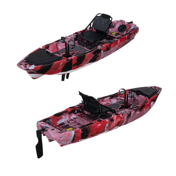 LSF كاياك وحدات دواسة مقعد واحد قارب بلاستيكي قابل للطي للبحيرات والأنهار مادة هيكل HDPE