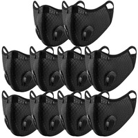 10PCS Bicycle Cycling Face Mask Activated Carbon Filters Dust-proof Anti-Pollution Bike Outdoor Sport Training Cycling Equipment
