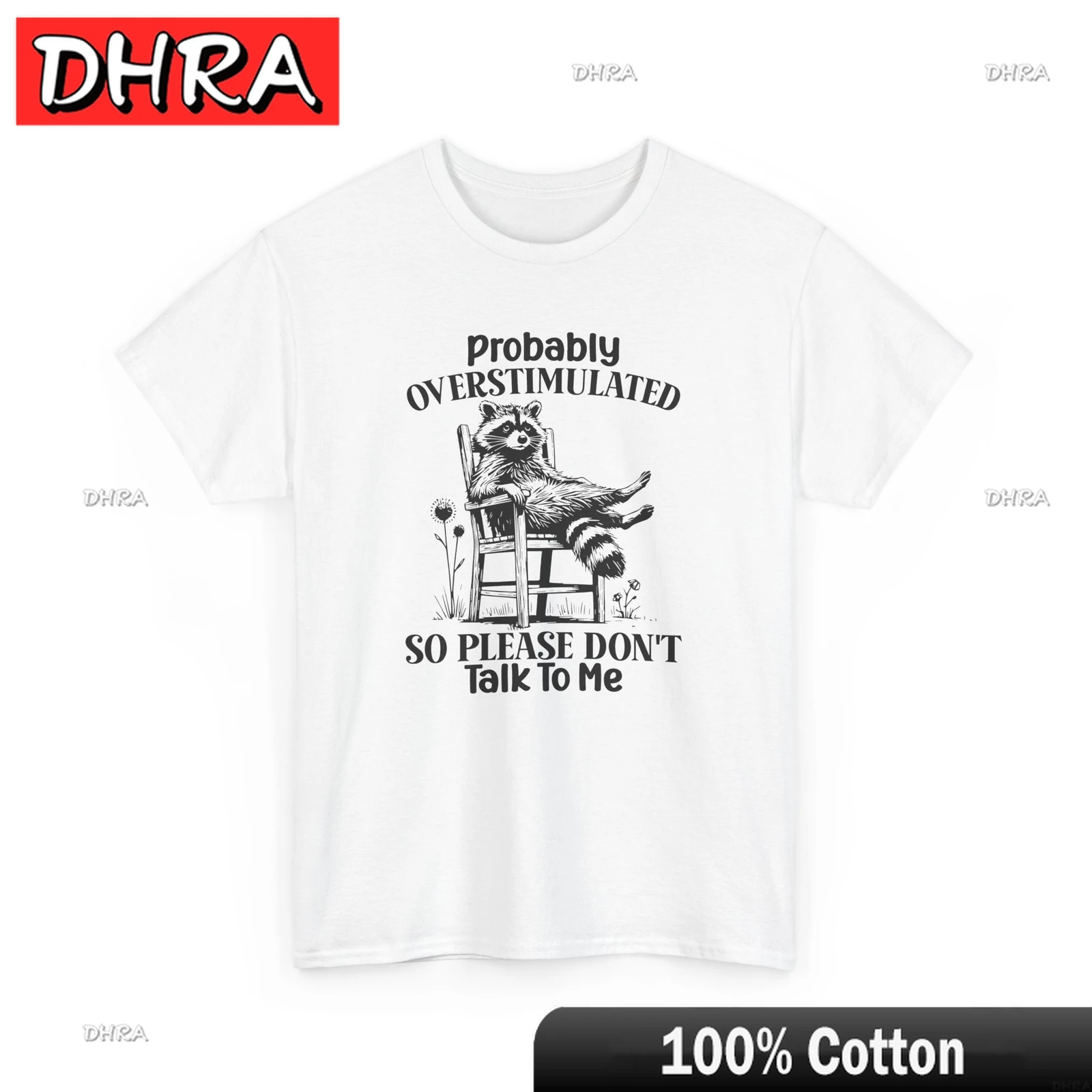 

Футболка Probably Overstimulated So Please Don't Talk To Me, повседневные футболки, креативный простой мужской эстетический топ, уличная одежда в стиле хип-хоп