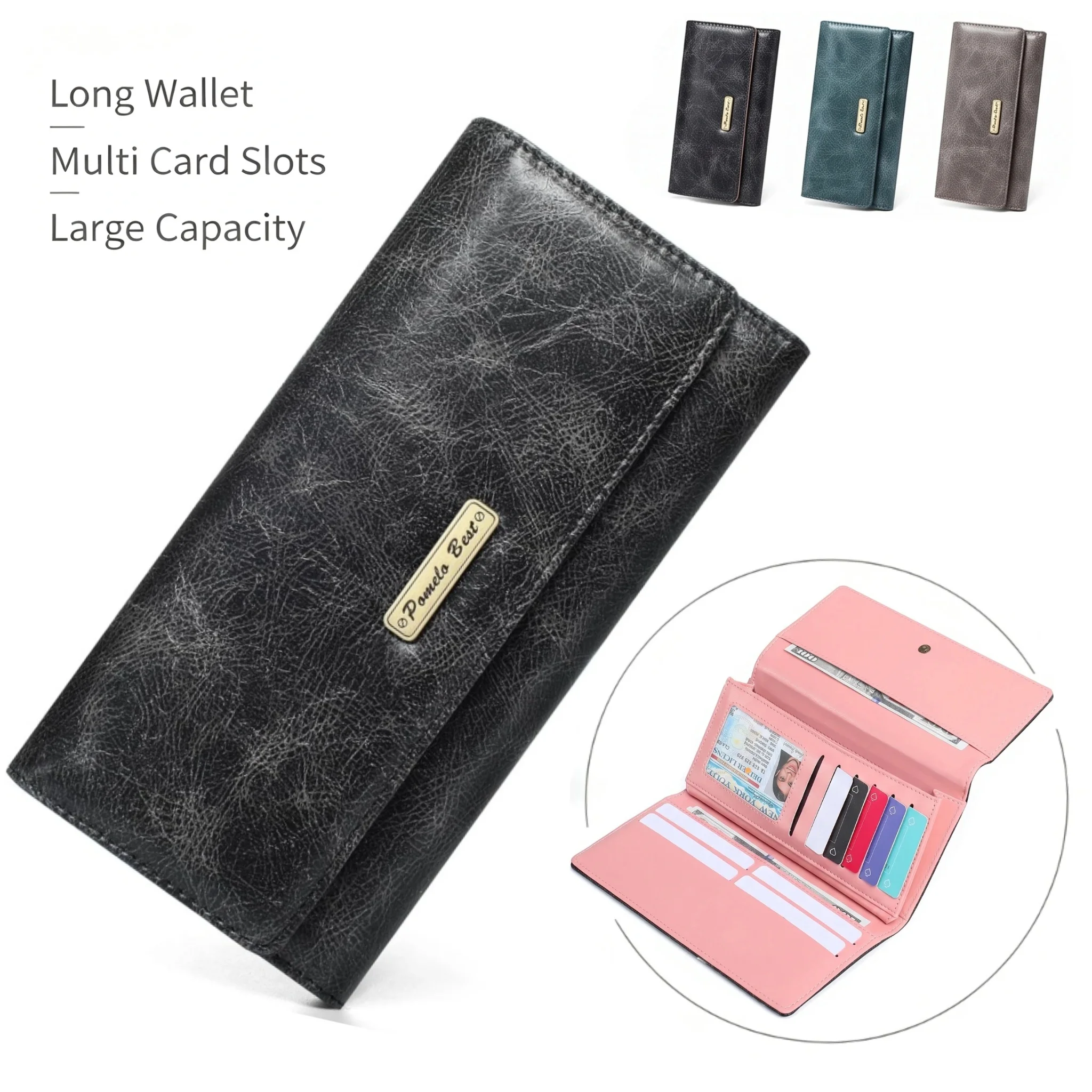 Pomelo Beste Europa Amerika Klassiker Mode Frauen PU Leder Geldbörsen Multifunktionale Falten Geldbörse Weibliche Kupplung Karte Halter Tasche