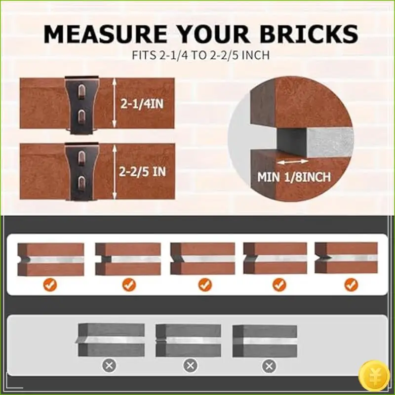 Brick Clips,16Pc Brick Clips For Hanging Outdoors Brick Hooks Hangers Wall Clips Picture Hangers Mount On Brick No Drill